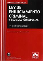 LEY DE ENJUICIAMIENTO CRIMINAL Y LEGISLACION ESPECIAL