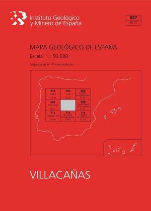 MAPA GEOLÓGICO DE ESPAÑA ESCALA 1:50.000. HOJA 687, VILLACAÑAS